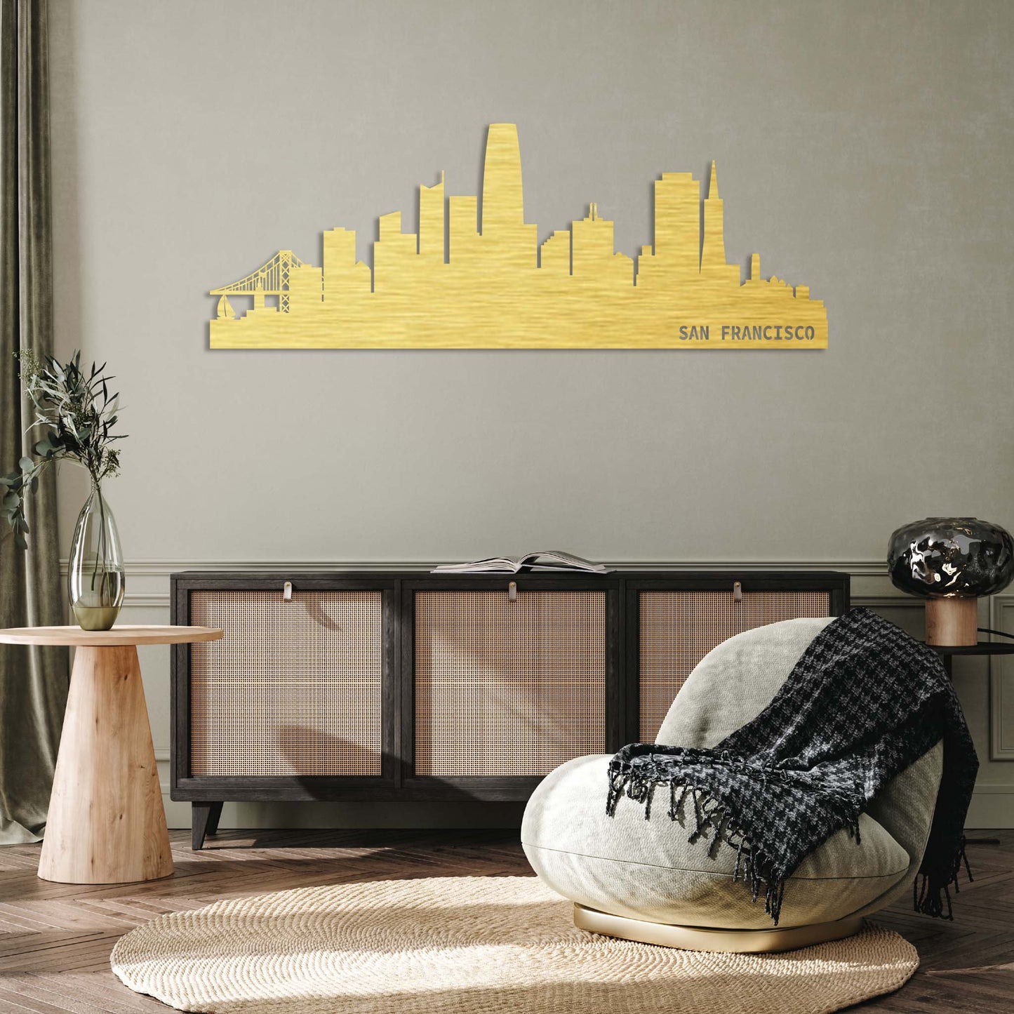 Stunning San Francisco Skyline Metal Wall Art Décor