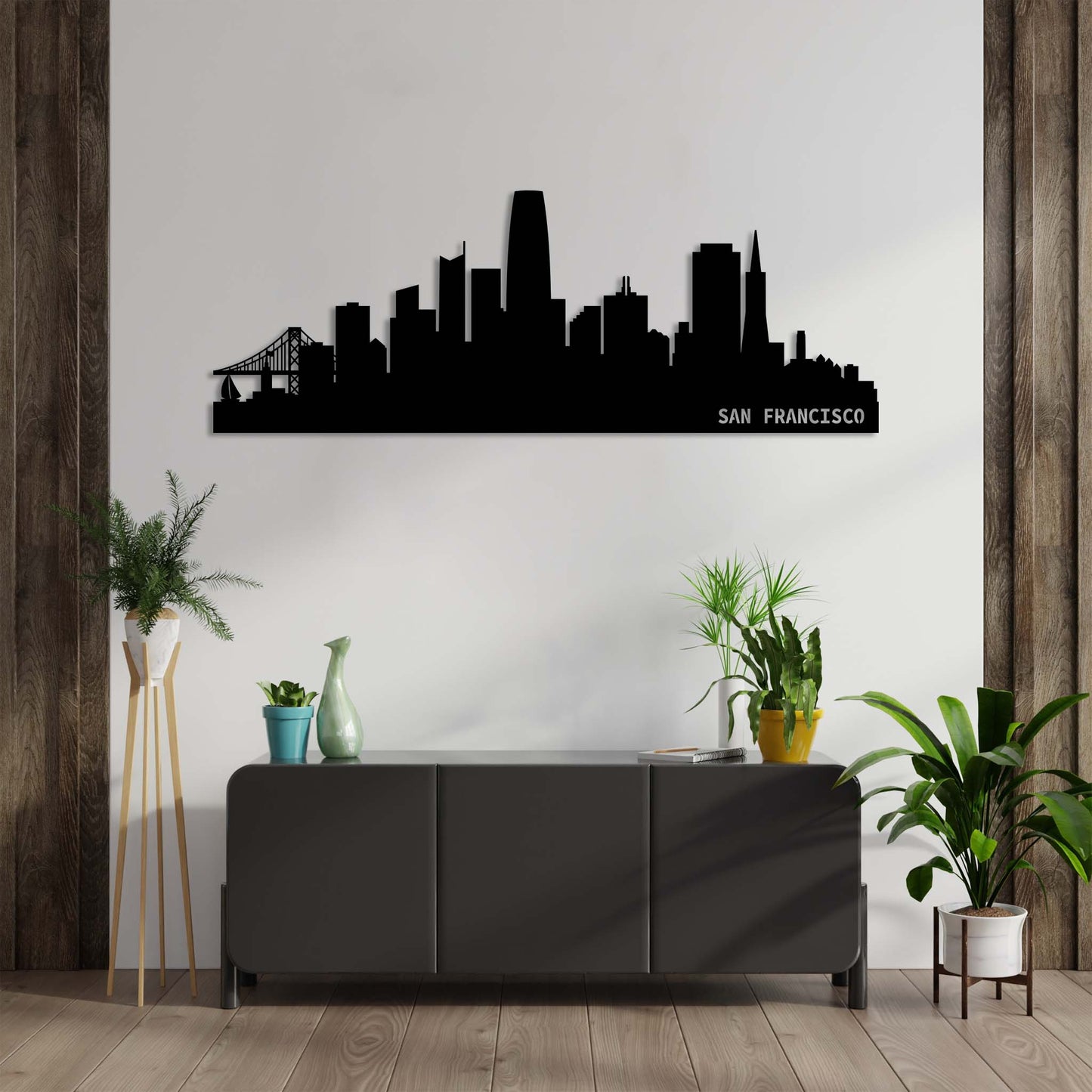 Stunning San Francisco Skyline Metal Wall Art Décor