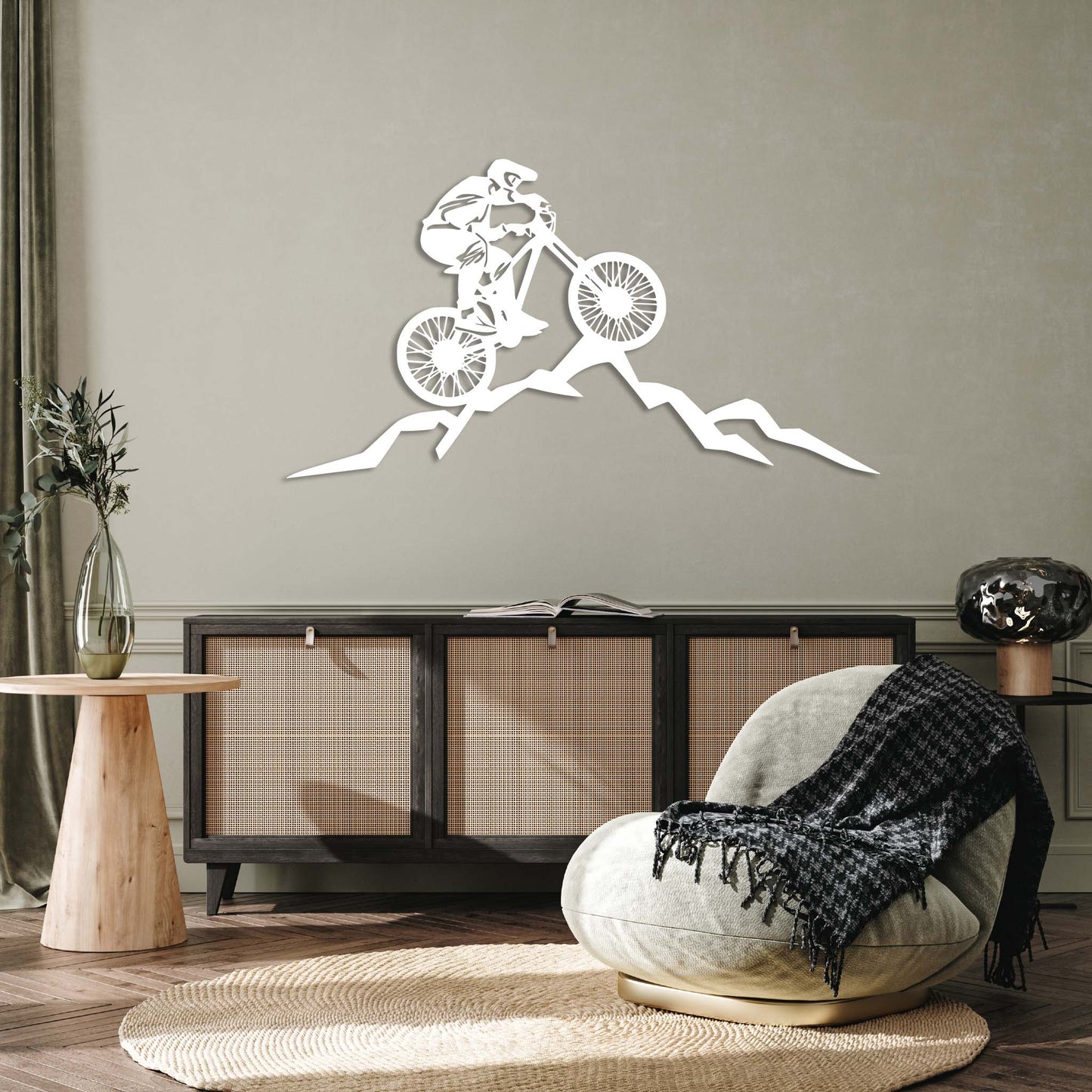 Adventurous Mountain Biker - Stunning Metal Wall Art Decor