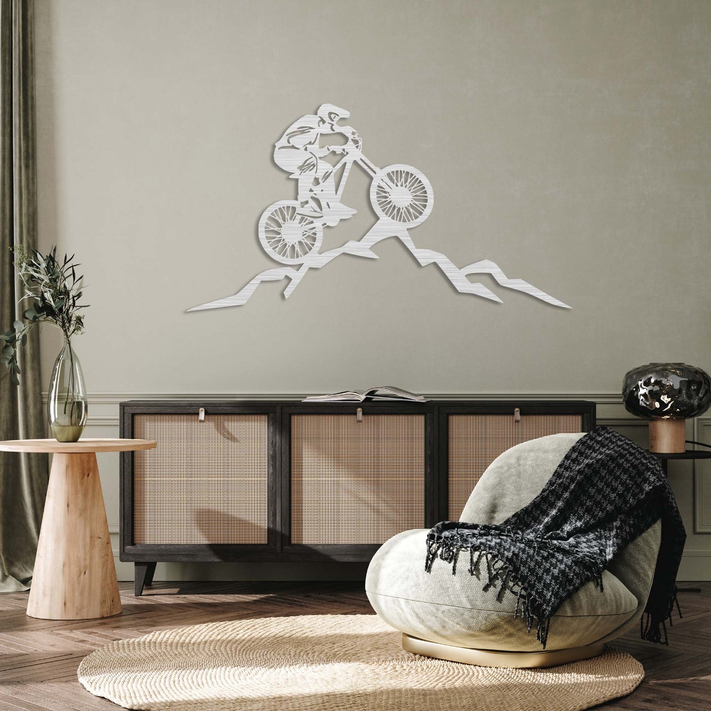 Adventurous Mountain Biker - Stunning Metal Wall Art Decor