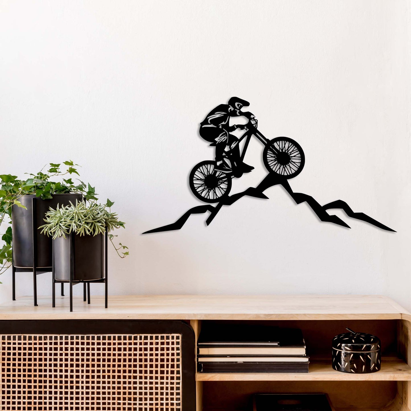 Adventurous Mountain Biker - Stunning Metal Wall Art Decor