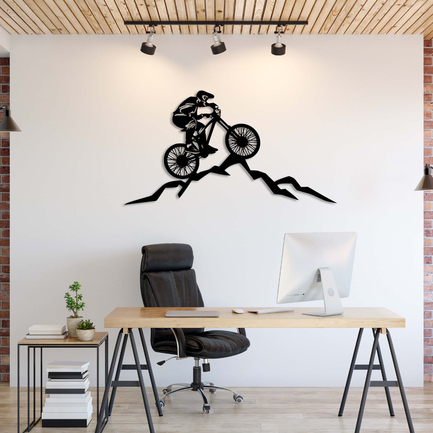 Adventurous Mountain Biker - Stunning Metal Wall Art Decor