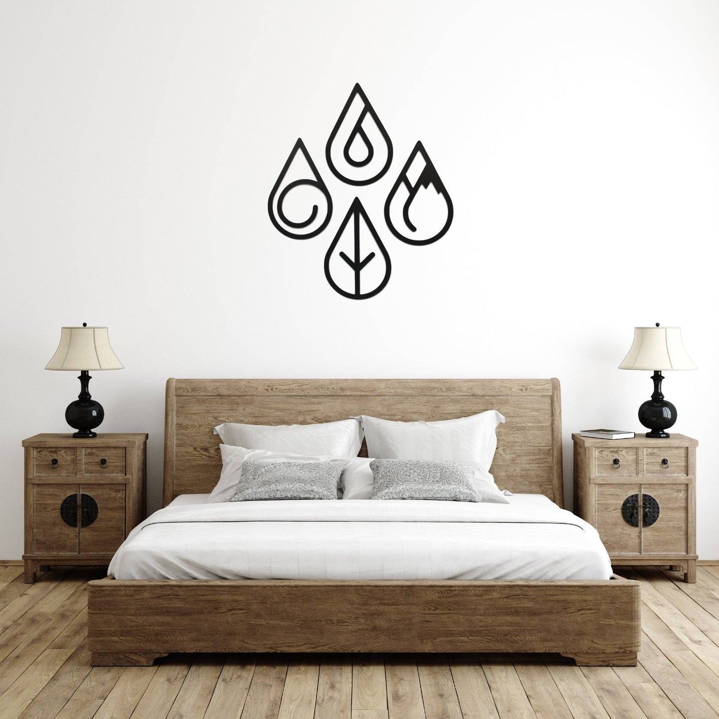 Stunning Four Elements Metal Wall Art Decor