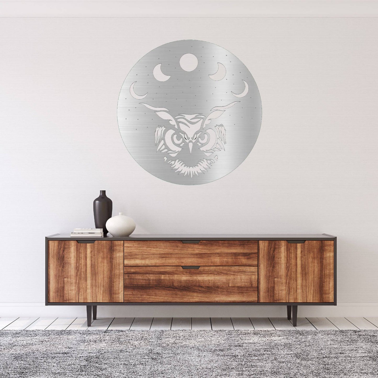 Celestial Owl - Stunning Metal Wall Art for Your Home