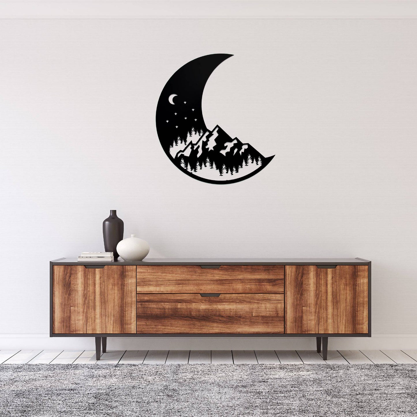 Captivating Pacific Moon Metal Wall Art