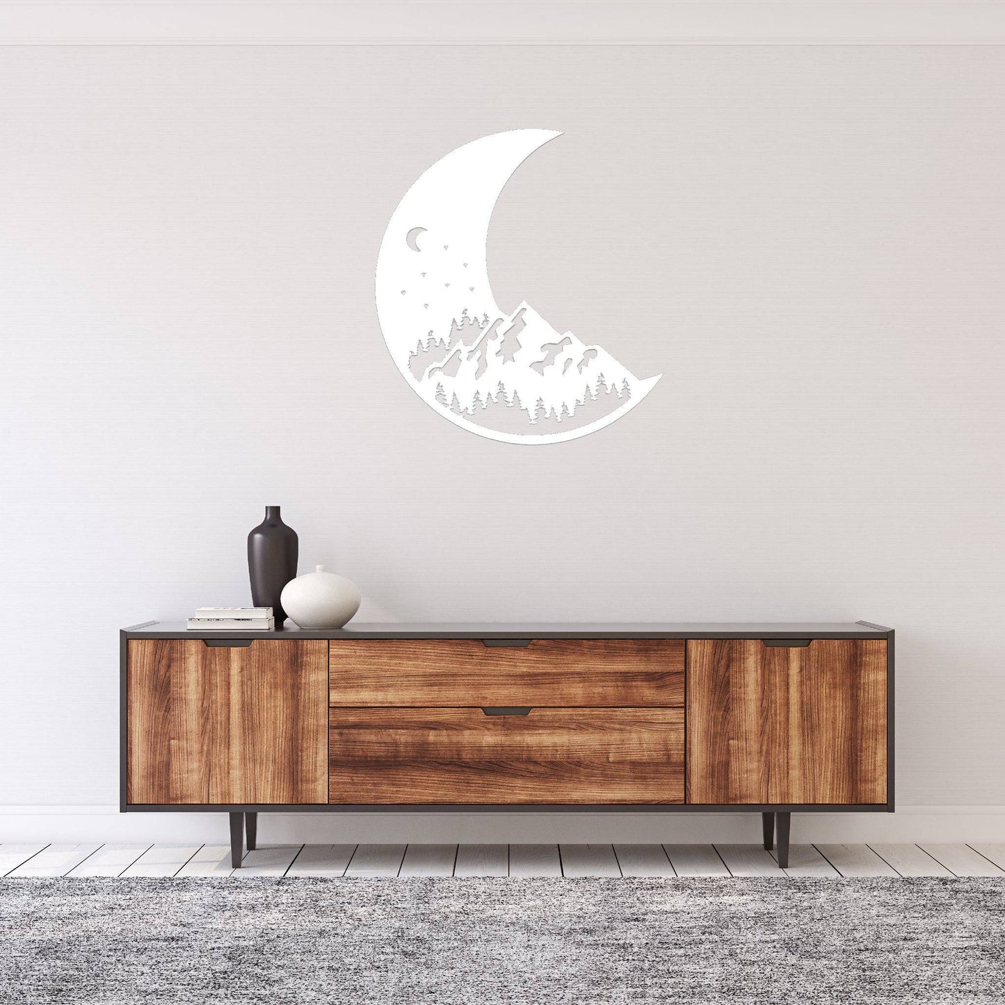 Captivating Pacific Moon Metal Wall Art