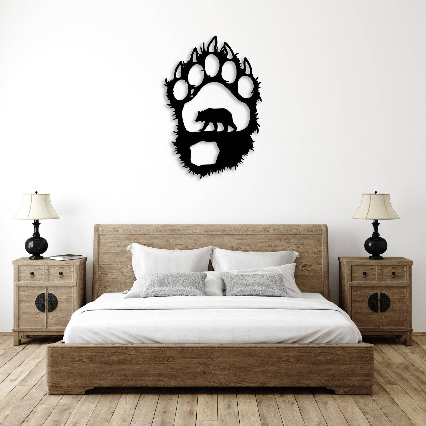 Captivating Bear Paw Metal Wall Décor