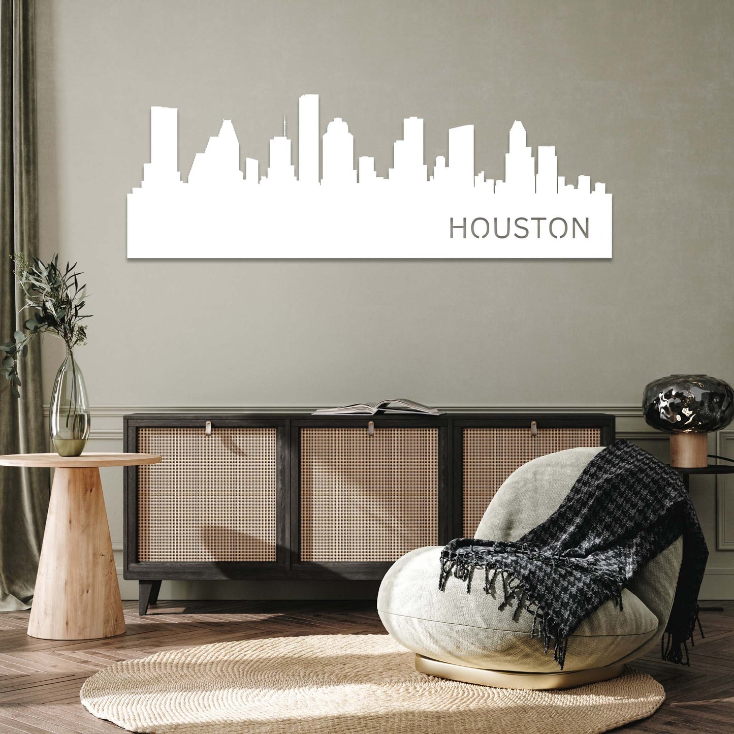 Stunning Houston Skyline - Artistic Metal Wall Decor