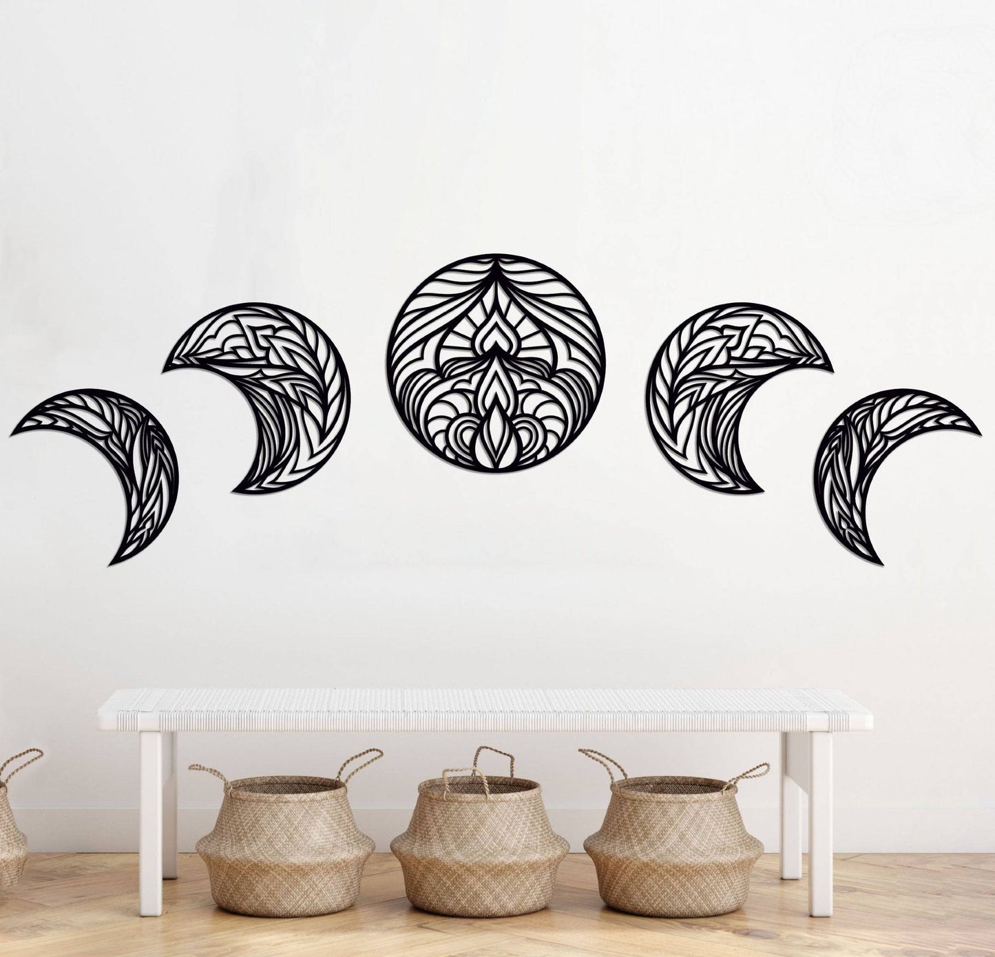 Celestial Serenity - Stunning Metal Wall Art for Yoga Lovers