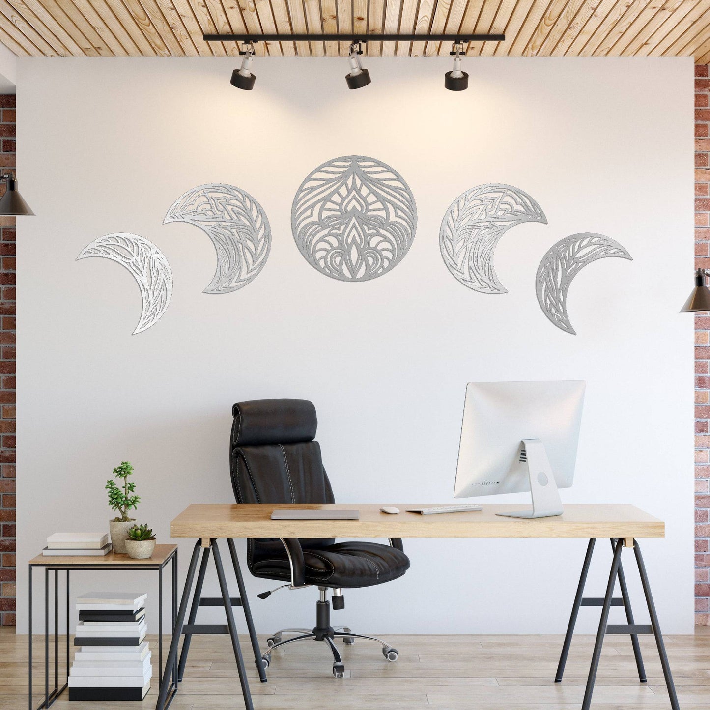 Celestial Serenity - Stunning Metal Wall Art for Yoga Lovers