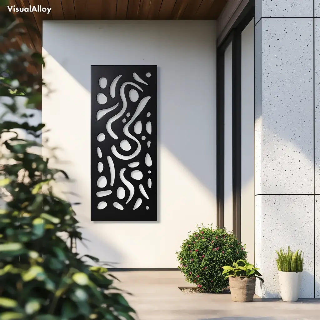 Abstract Black Metal Wall Art [Ancient Symbols]