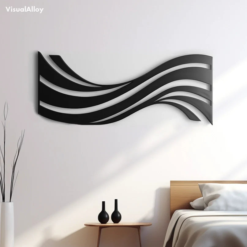 Tropical Black Metal Wall Art