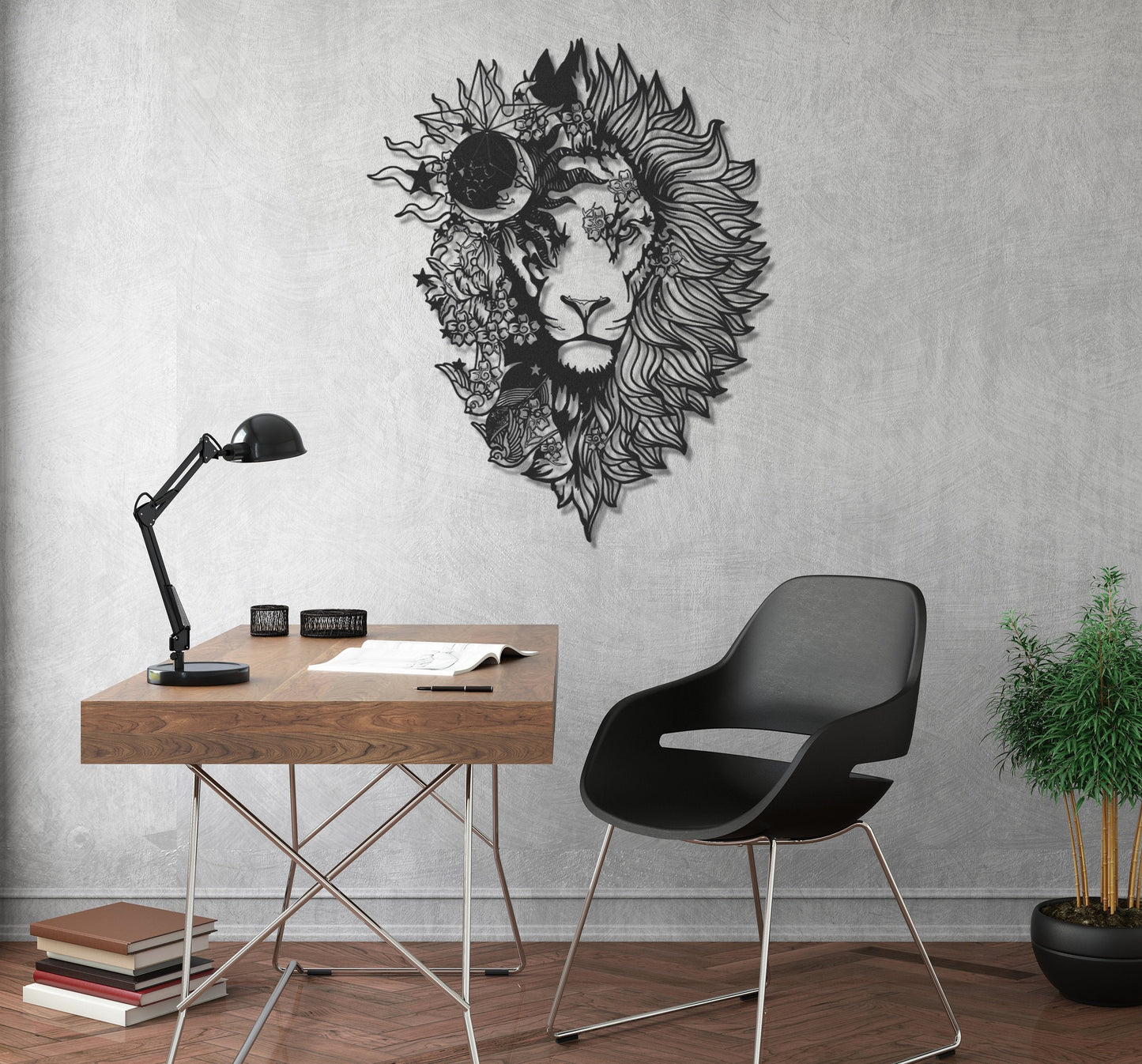 ・"Astro Lion"・Premium Metal Wall Art - Limited Edition