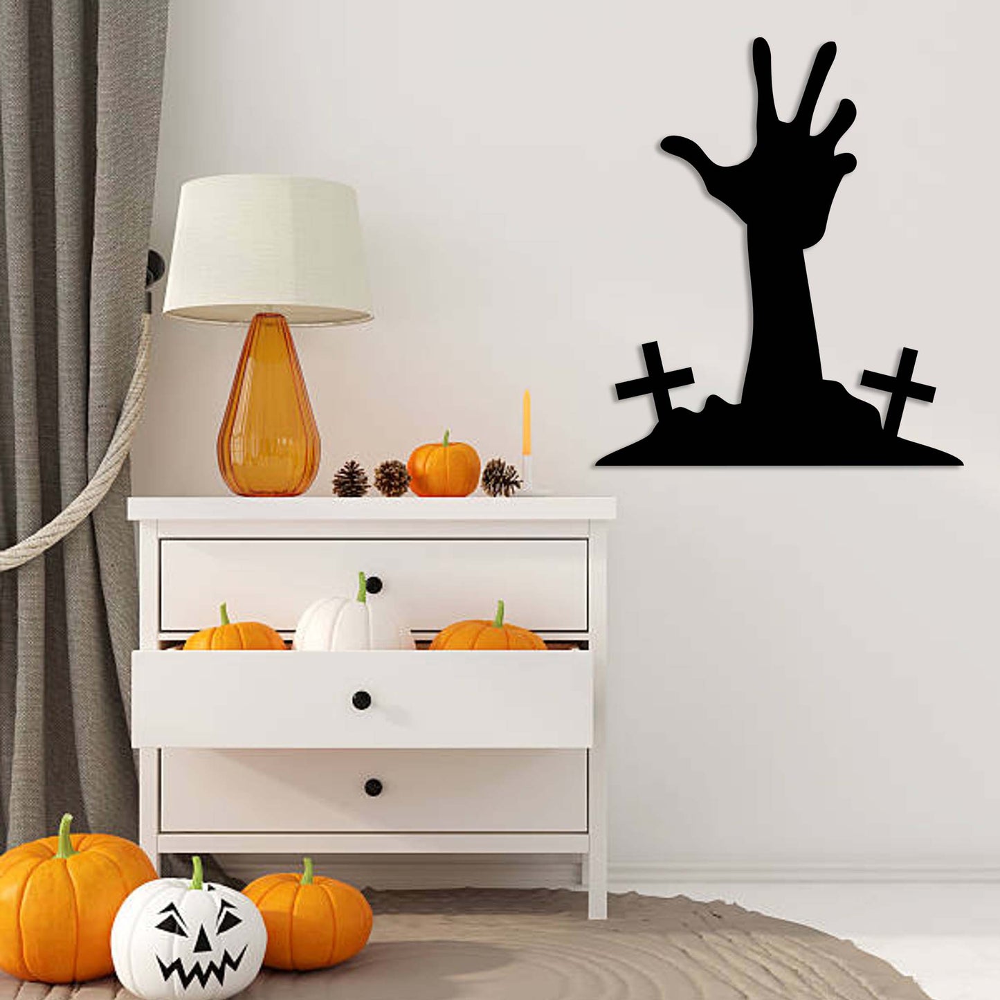 Bewitching Zombie Hand Metal Wall Decor